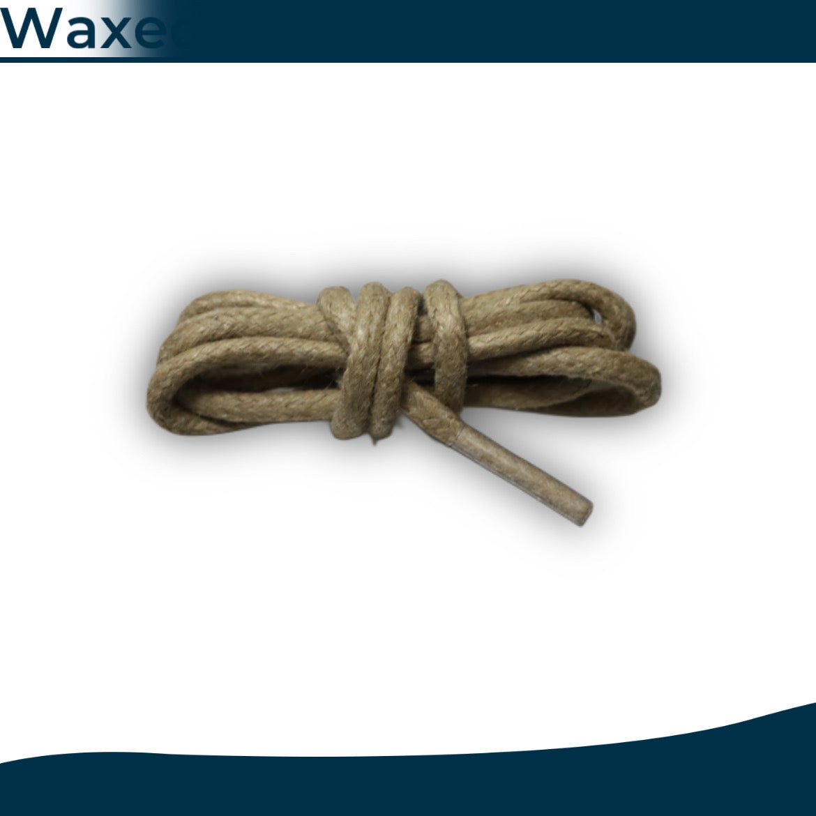 Waxed round shoelaces