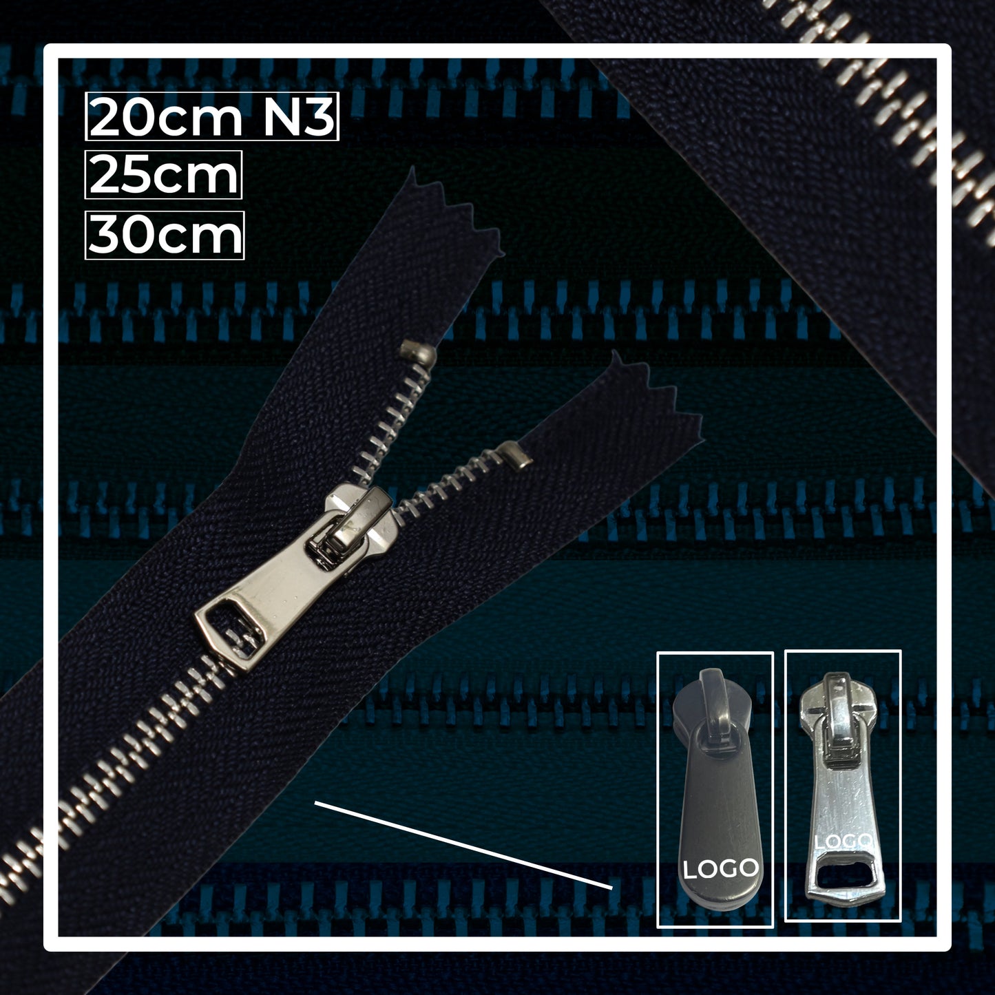 Metal zippers N5 (N5) (closed)