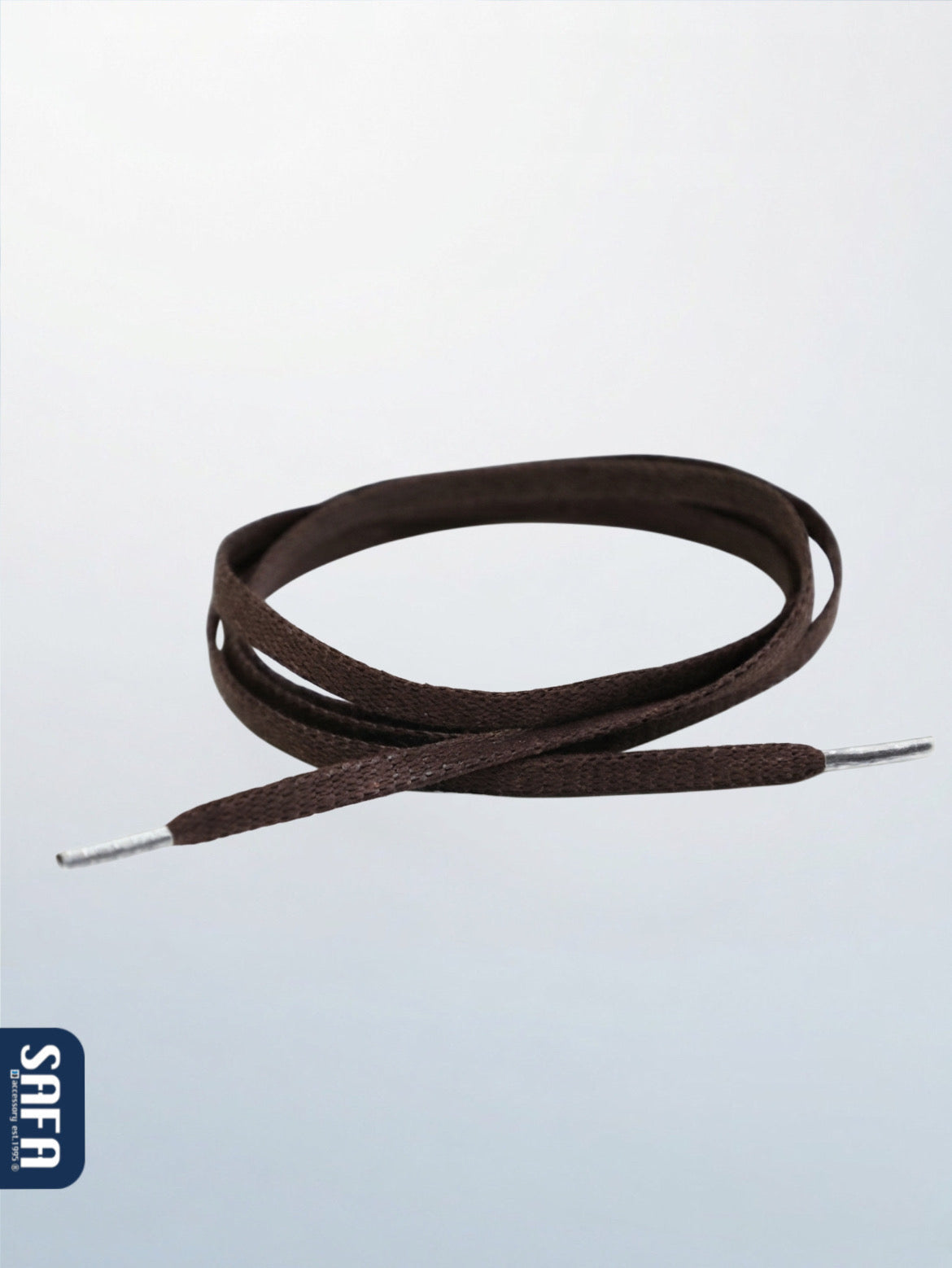 Waxed flat shoelaces
