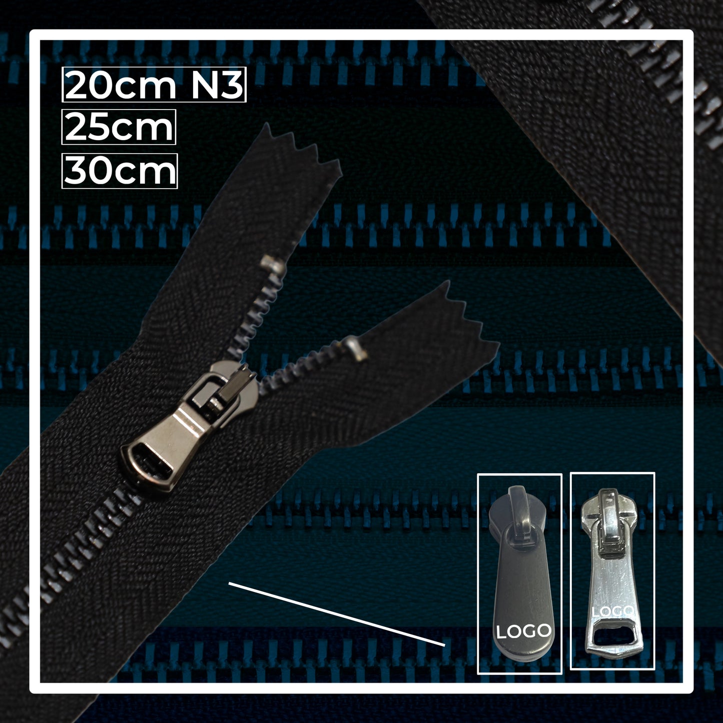 Metal zippers N5 (N5) (closed)