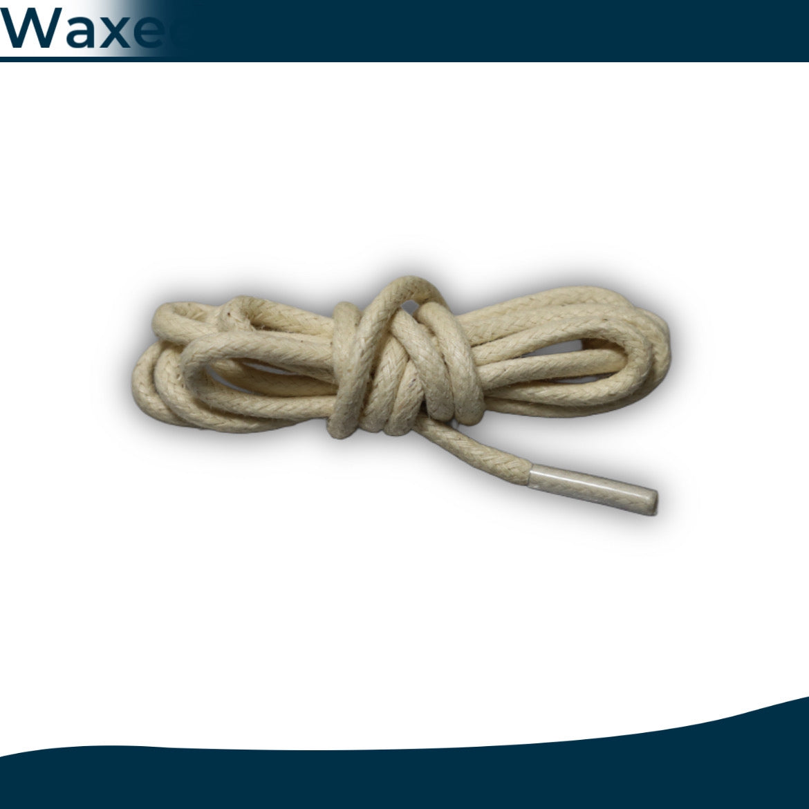 Waxed round shoelaces