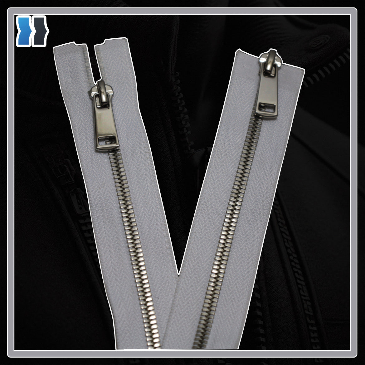 Metal zippers for jackets and clothes (from 5 cm to 75 cm)