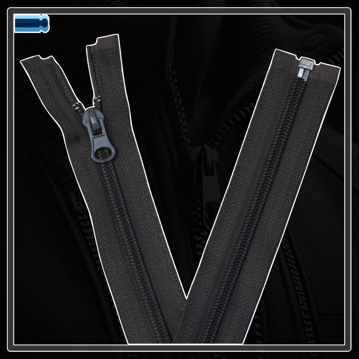 Nylon zippers for jackets and clothing (5 cm to 75 cm)