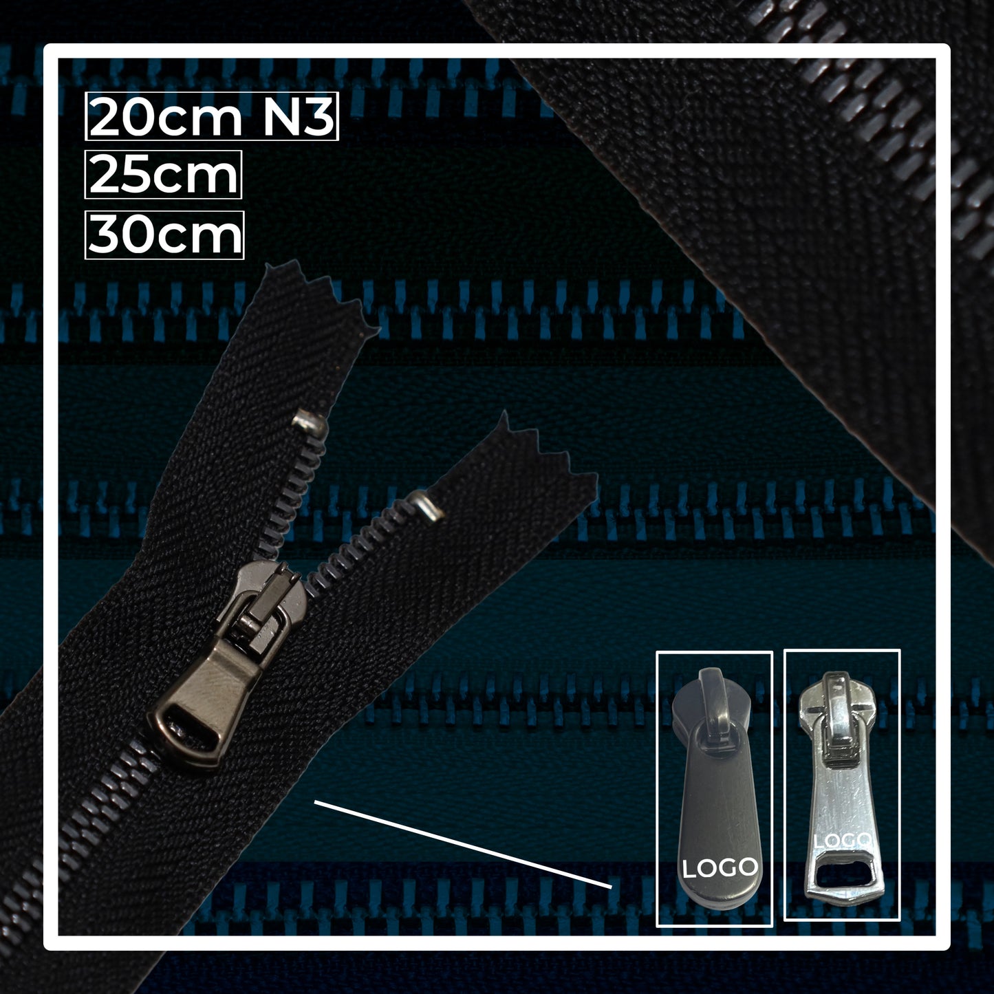 Metal zippers N5 (N5) (closed)