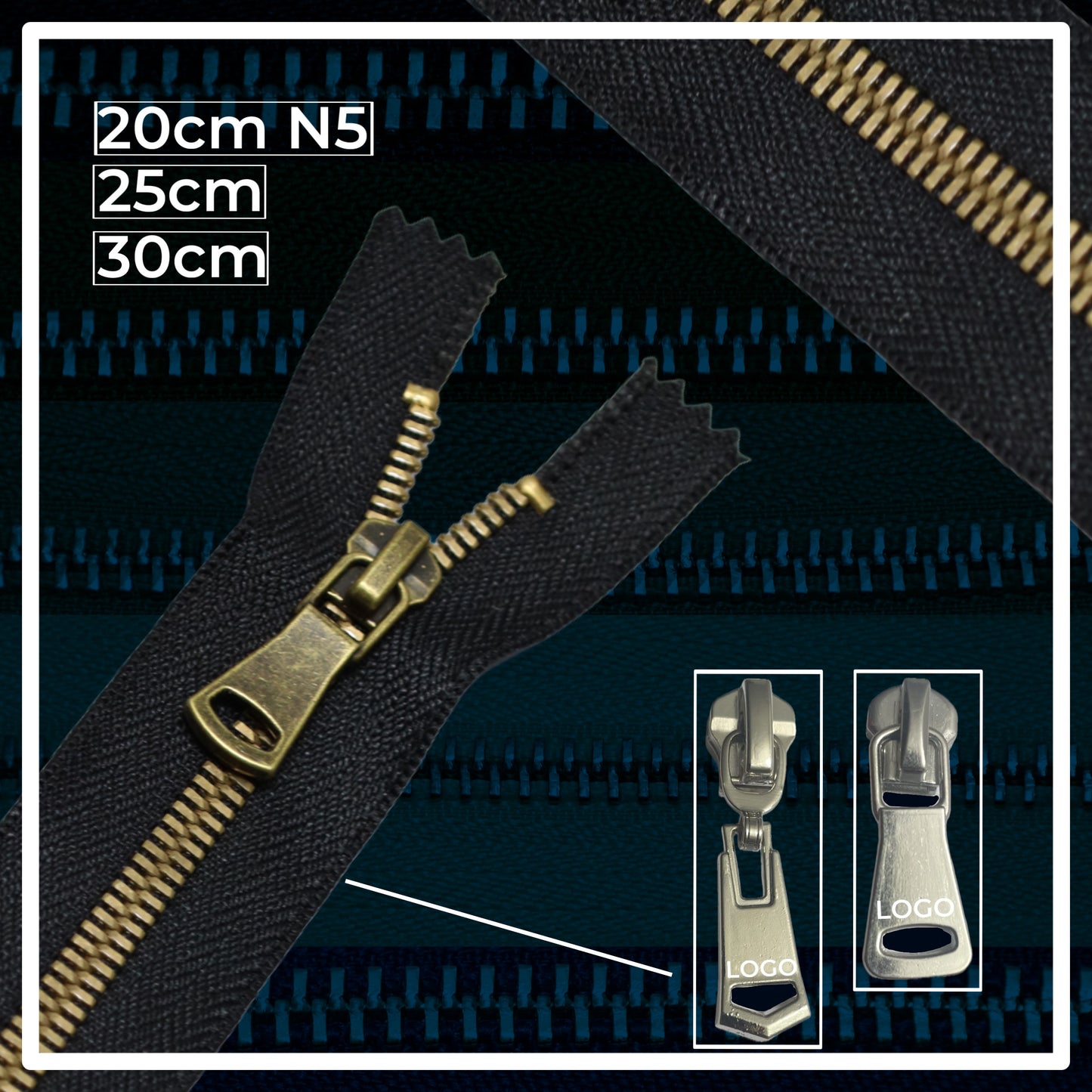 Metal zippers N5 (N5) (closed)