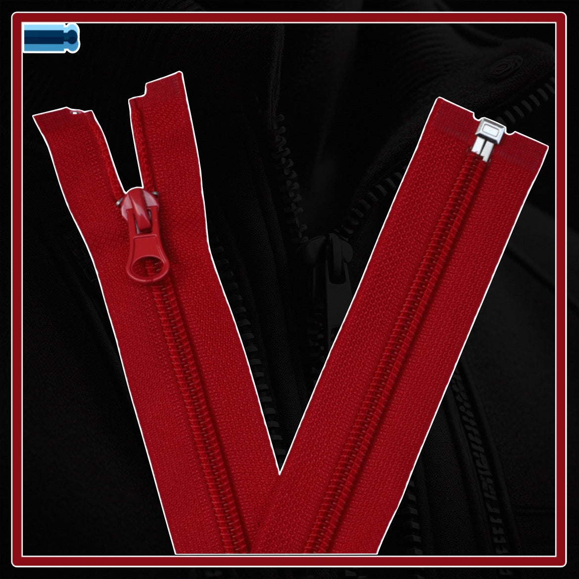 Nylon zippers for jackets and clothing (5 cm to 75 cm)