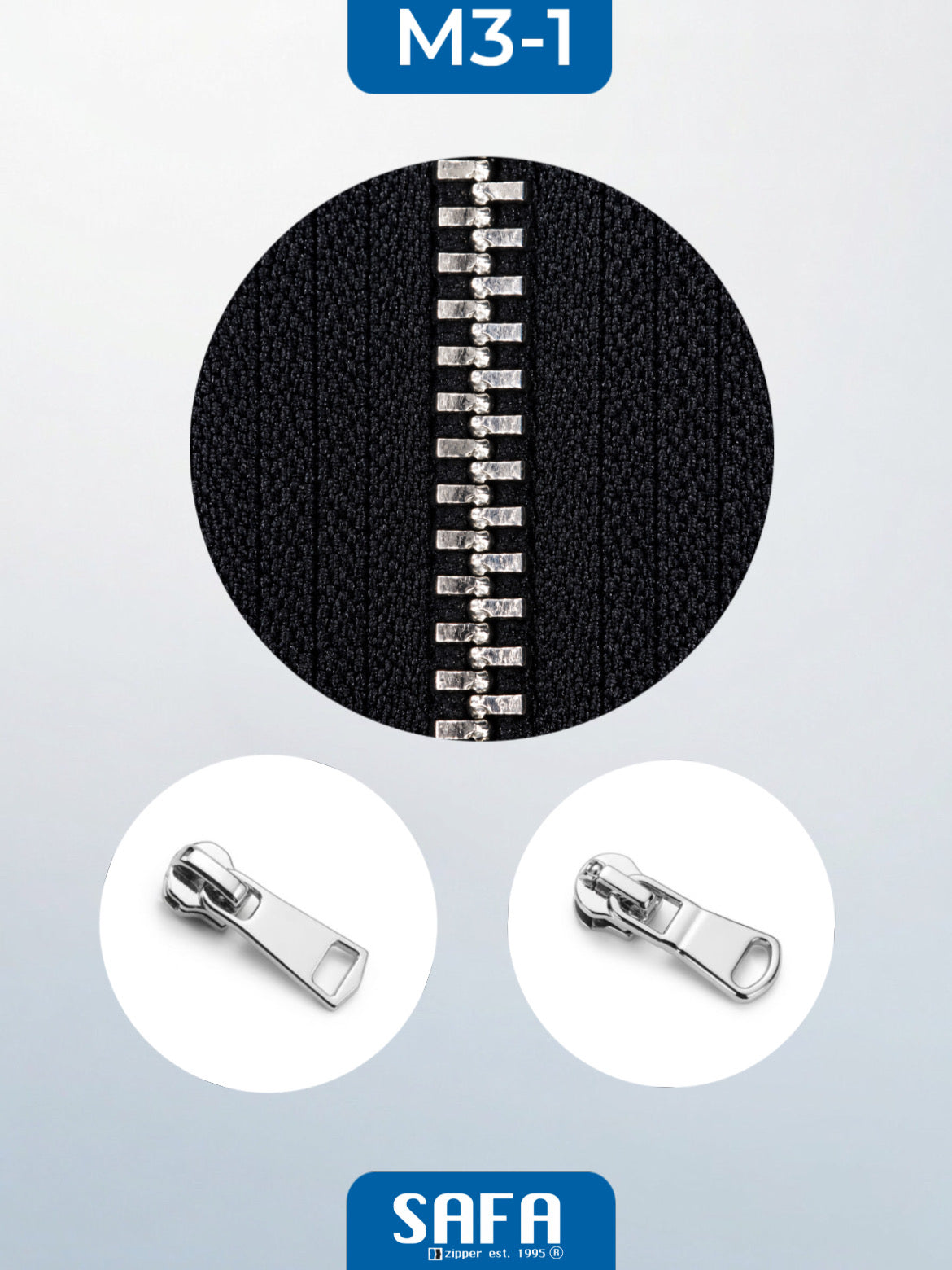 Metal zippers N5 (N5) (closed)