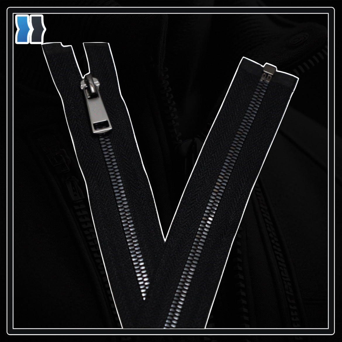 Metal zippers for jackets and clothes (from 5 cm to 75 cm)