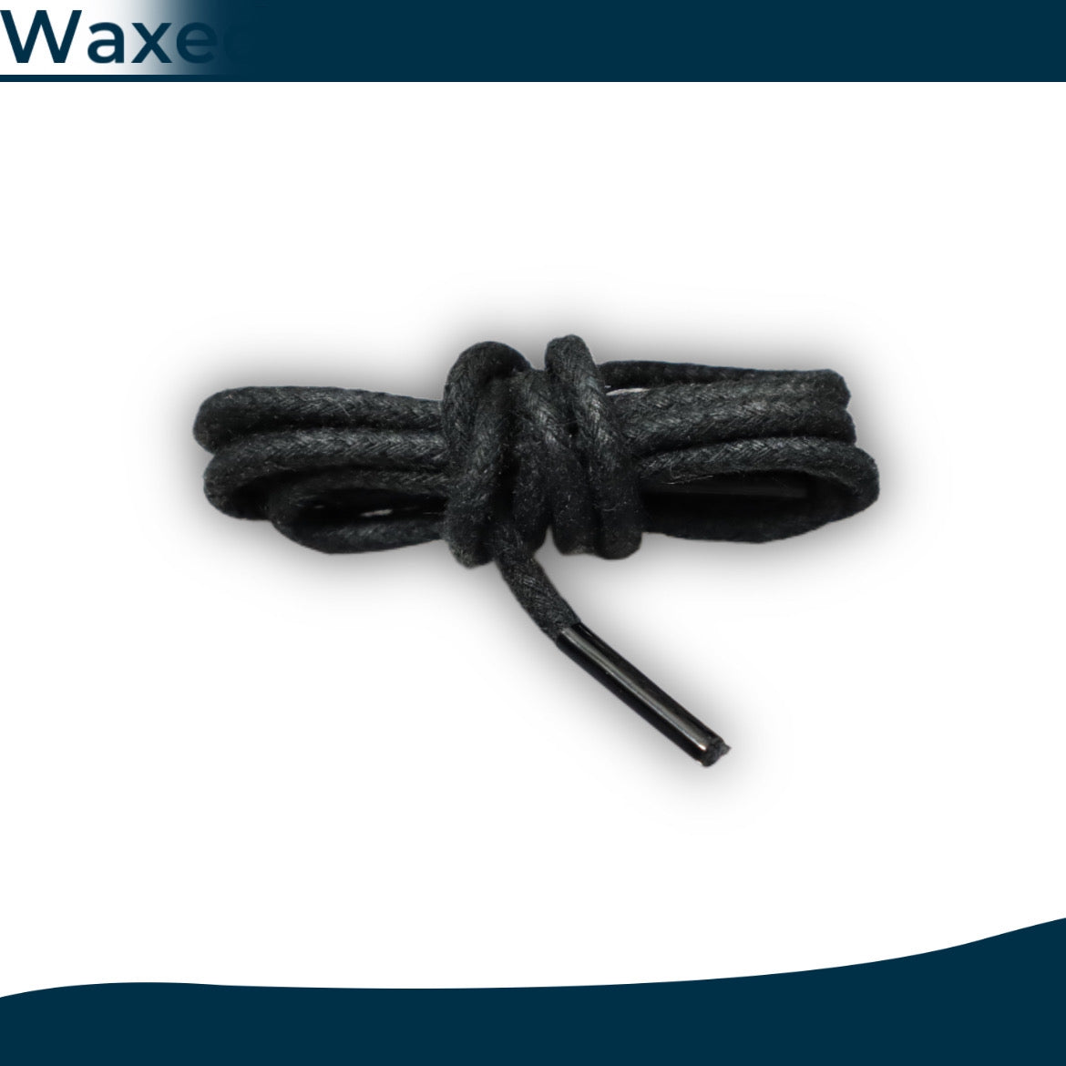 Waxed round shoelaces