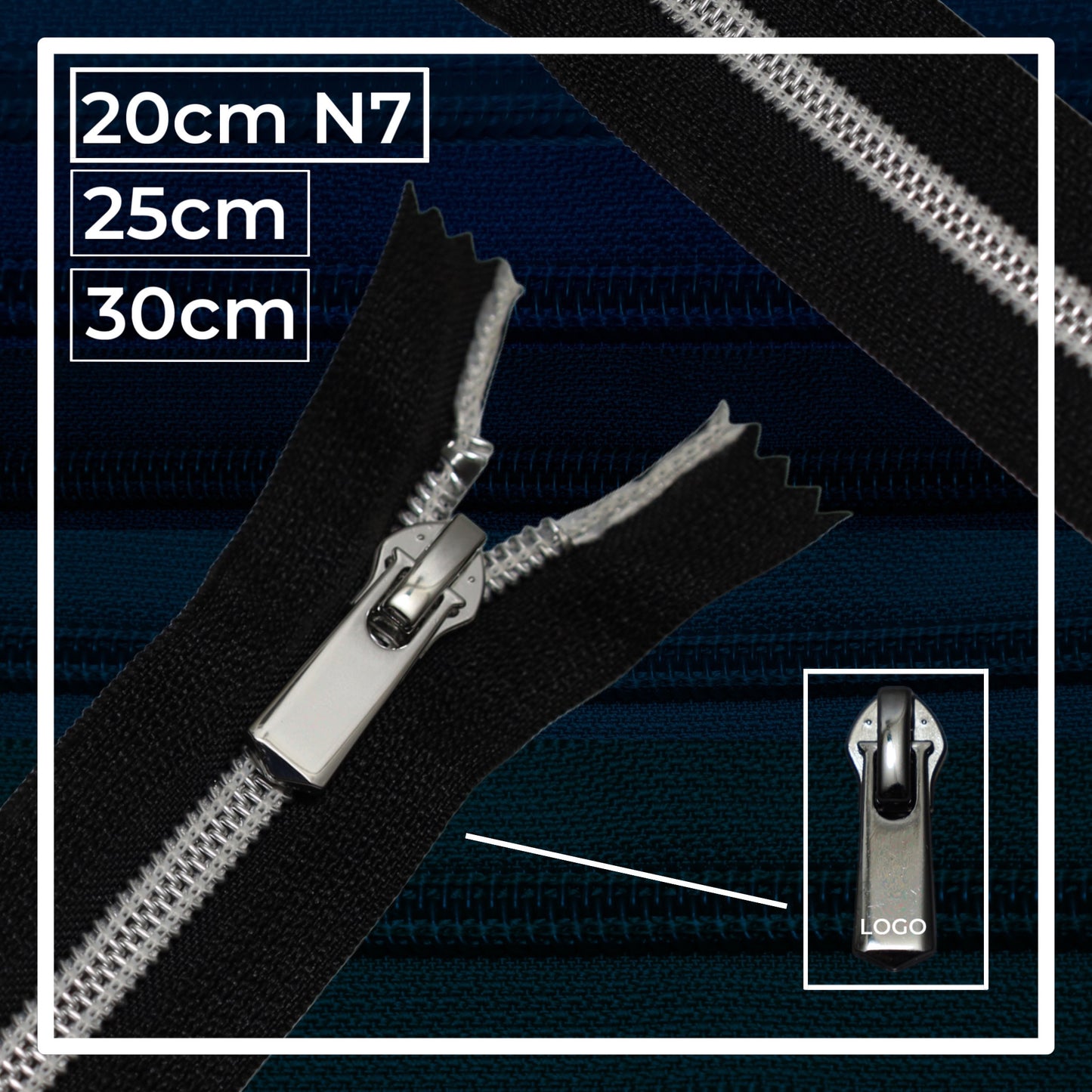 Nylon zippers N7 (N7) (closed)