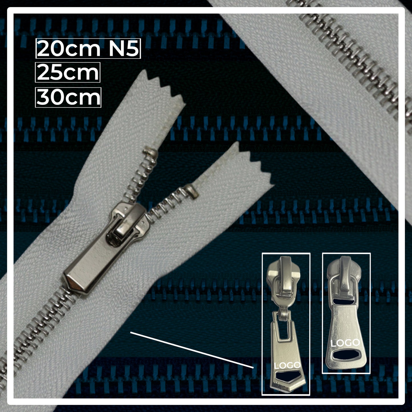 Metal zippers N5 (N5) (closed)