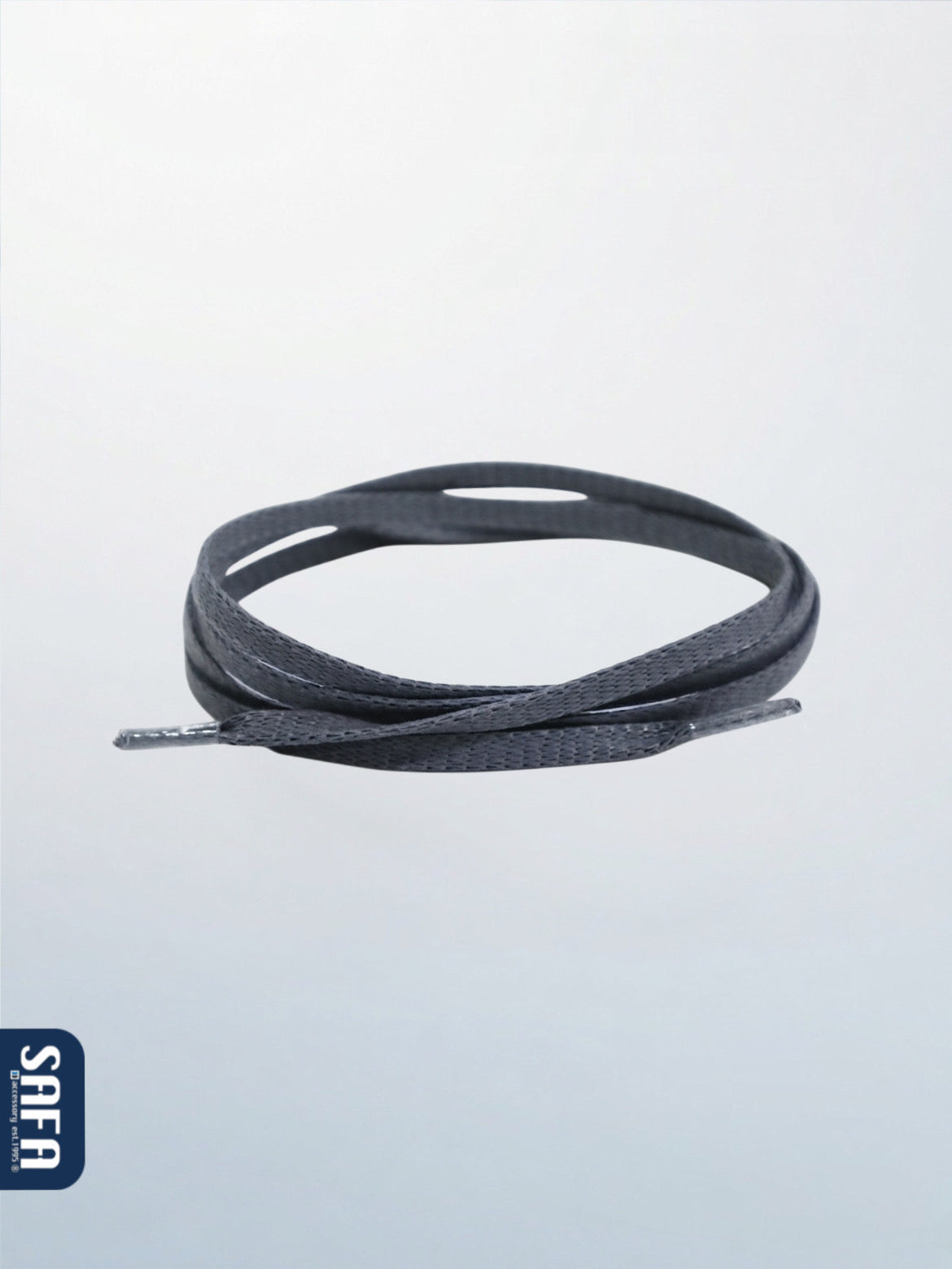 Waxed flat shoelaces