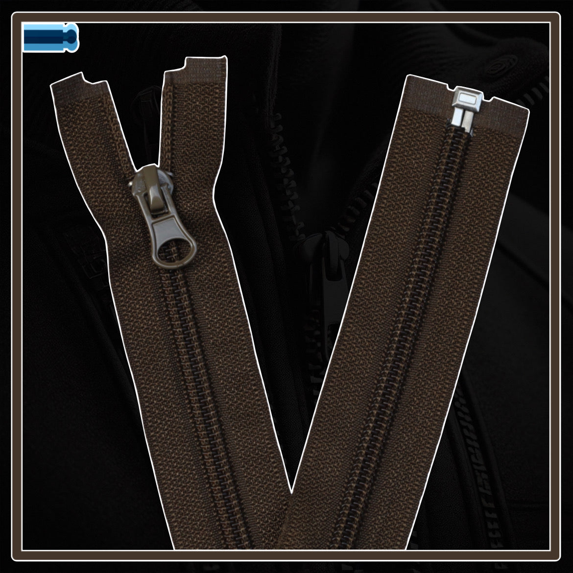 Nylon zippers for jackets and clothing (5 cm to 75 cm)