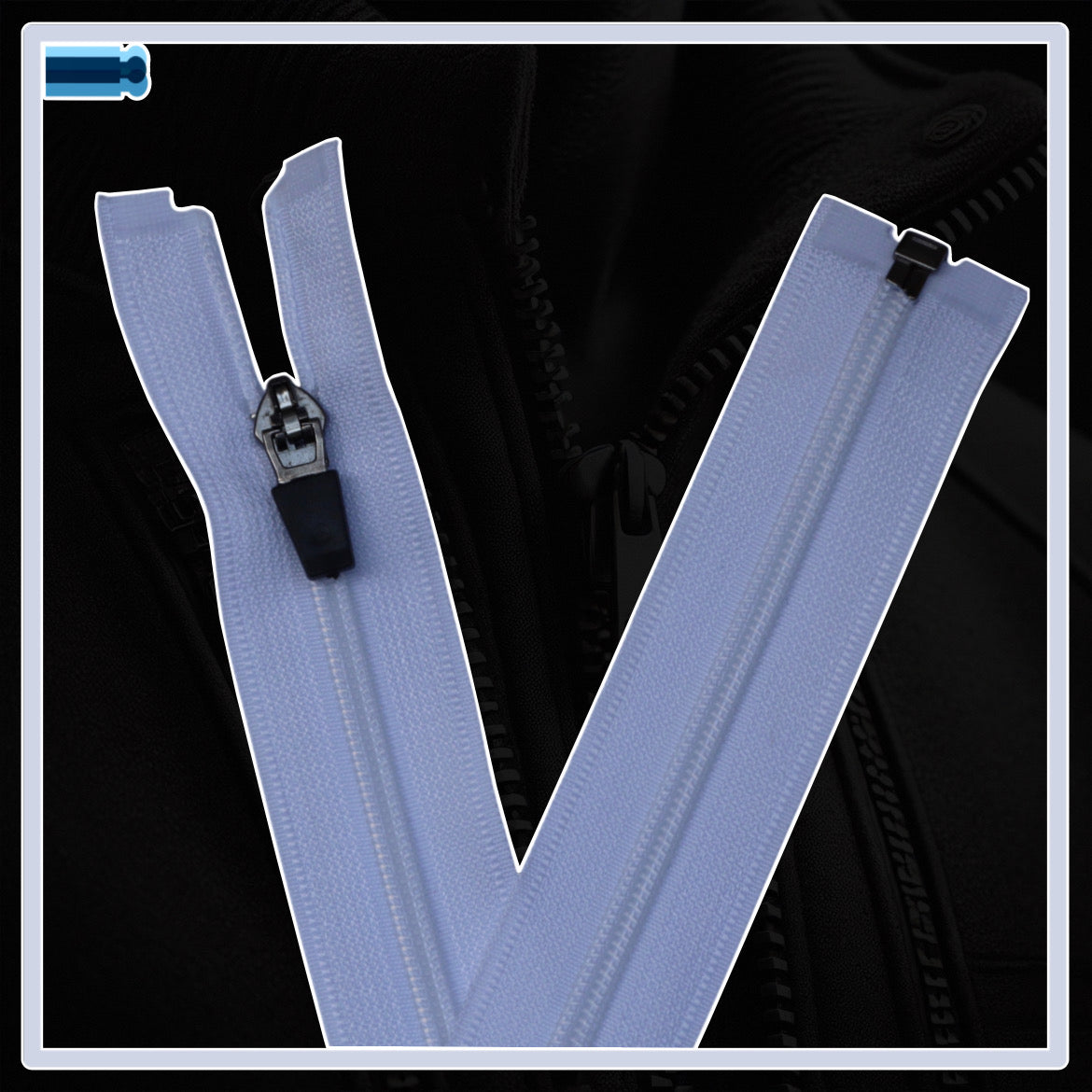 Nylon zippers for jackets and clothing (5 cm to 75 cm)