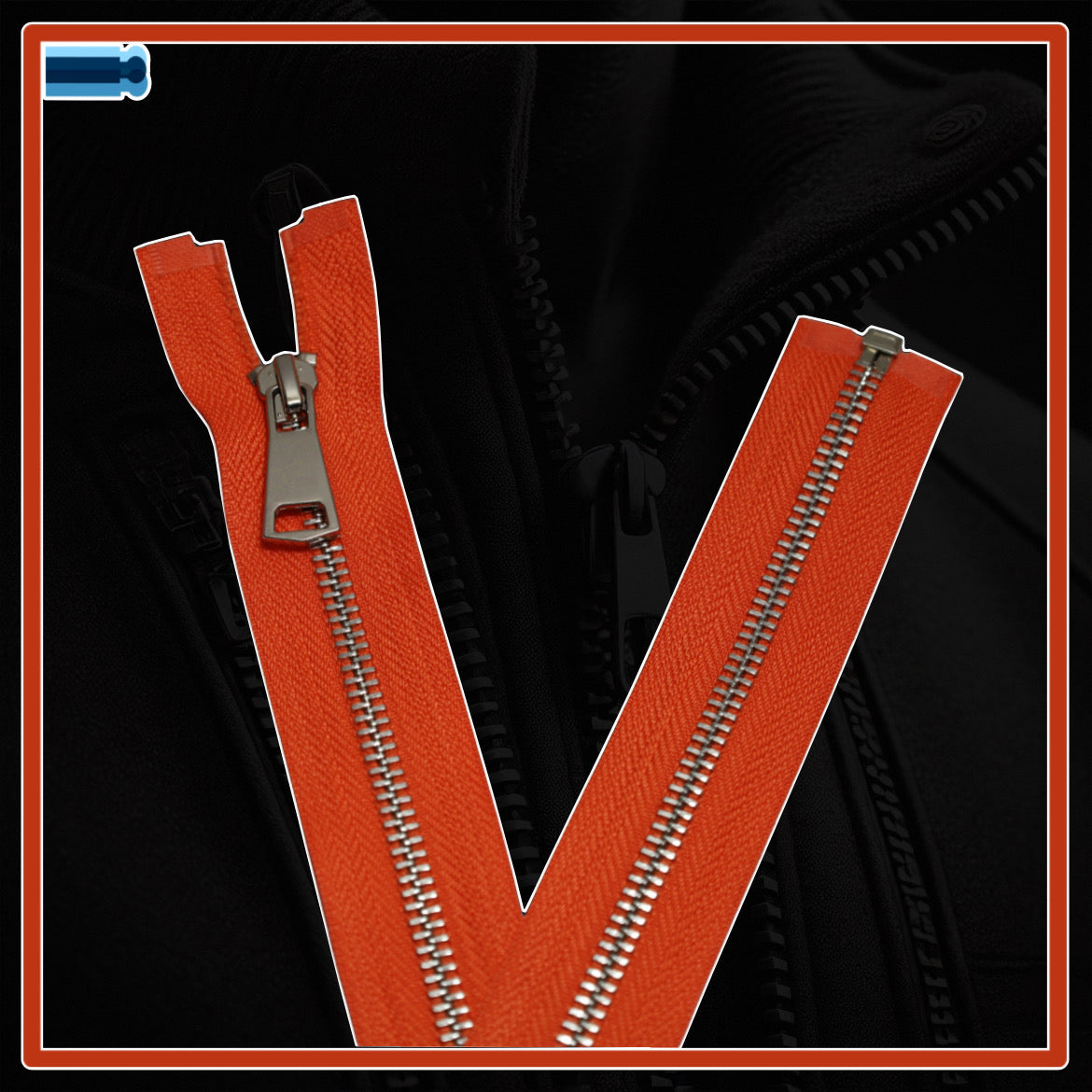 Metal zippers for jackets and clothes (from 5 cm to 75 cm)