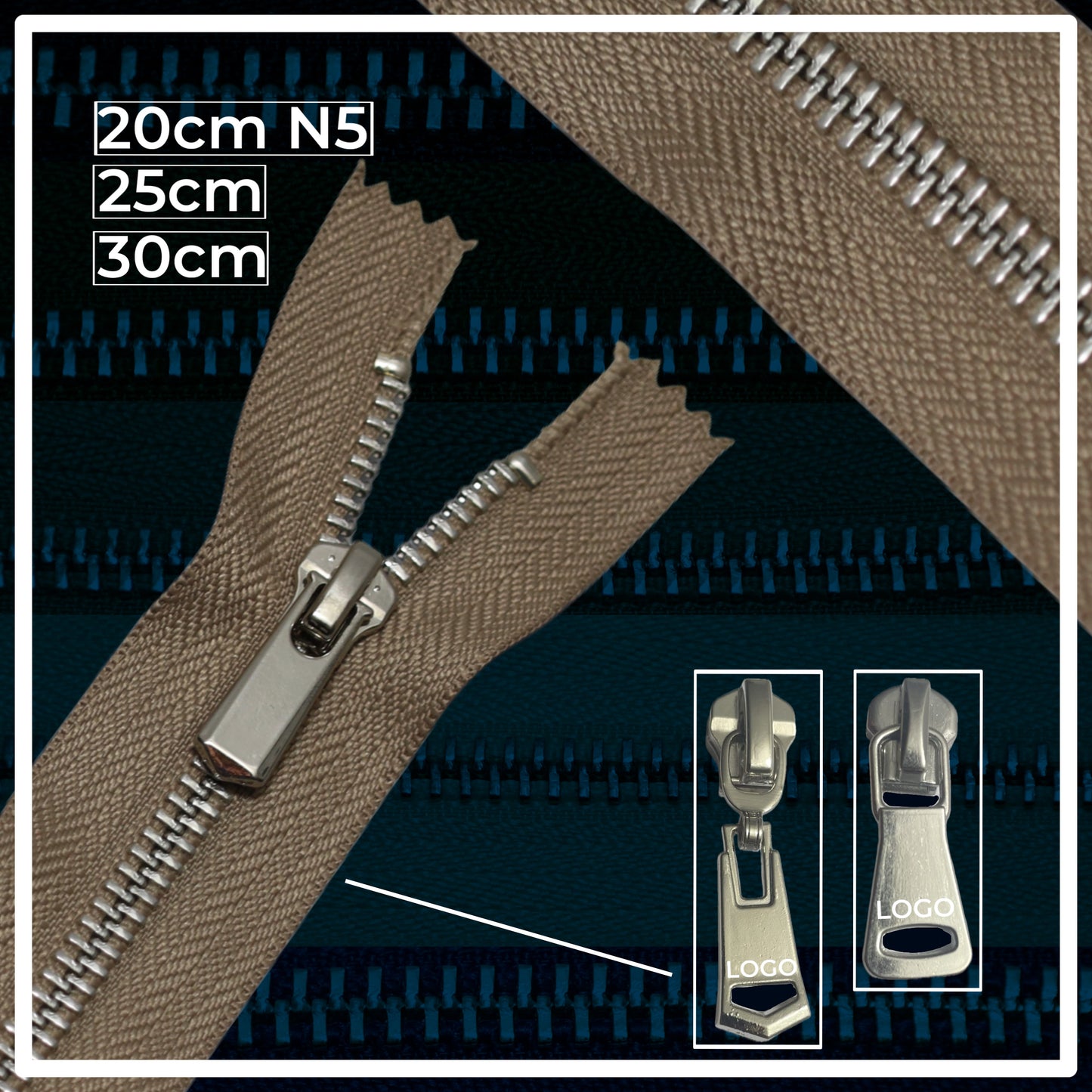 Metal zippers N5 (N5) (closed)