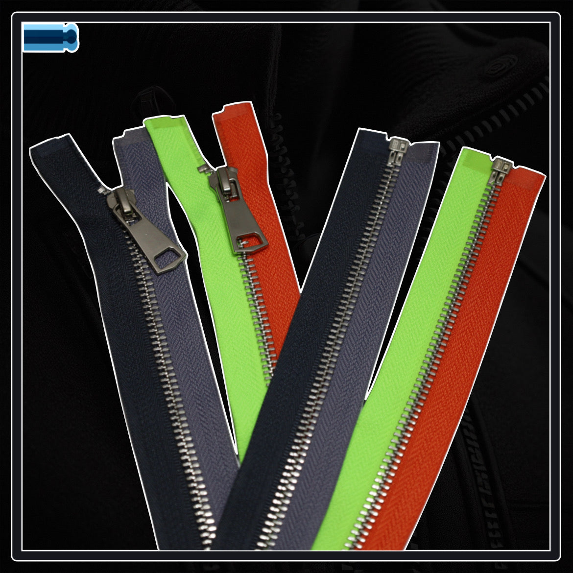 Metal zippers for jackets and clothes (from 5 cm to 75 cm)