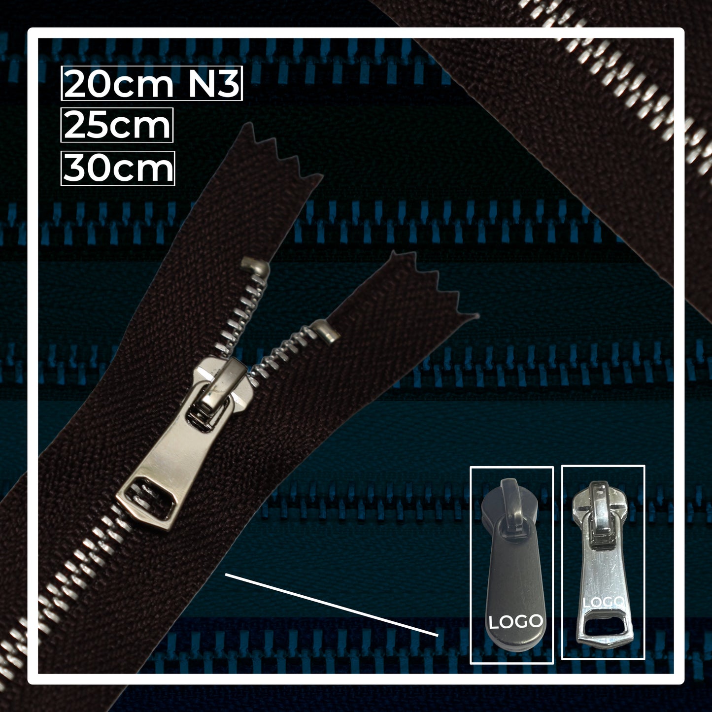 Metal zippers N5 (N5) (closed)