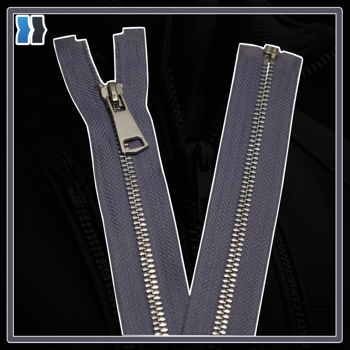 Metal zippers for jackets and clothes (from 5 cm to 75 cm)