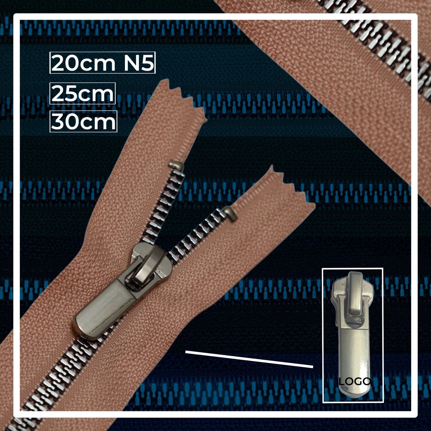 Plastic zippers N5 (N5) (closed)