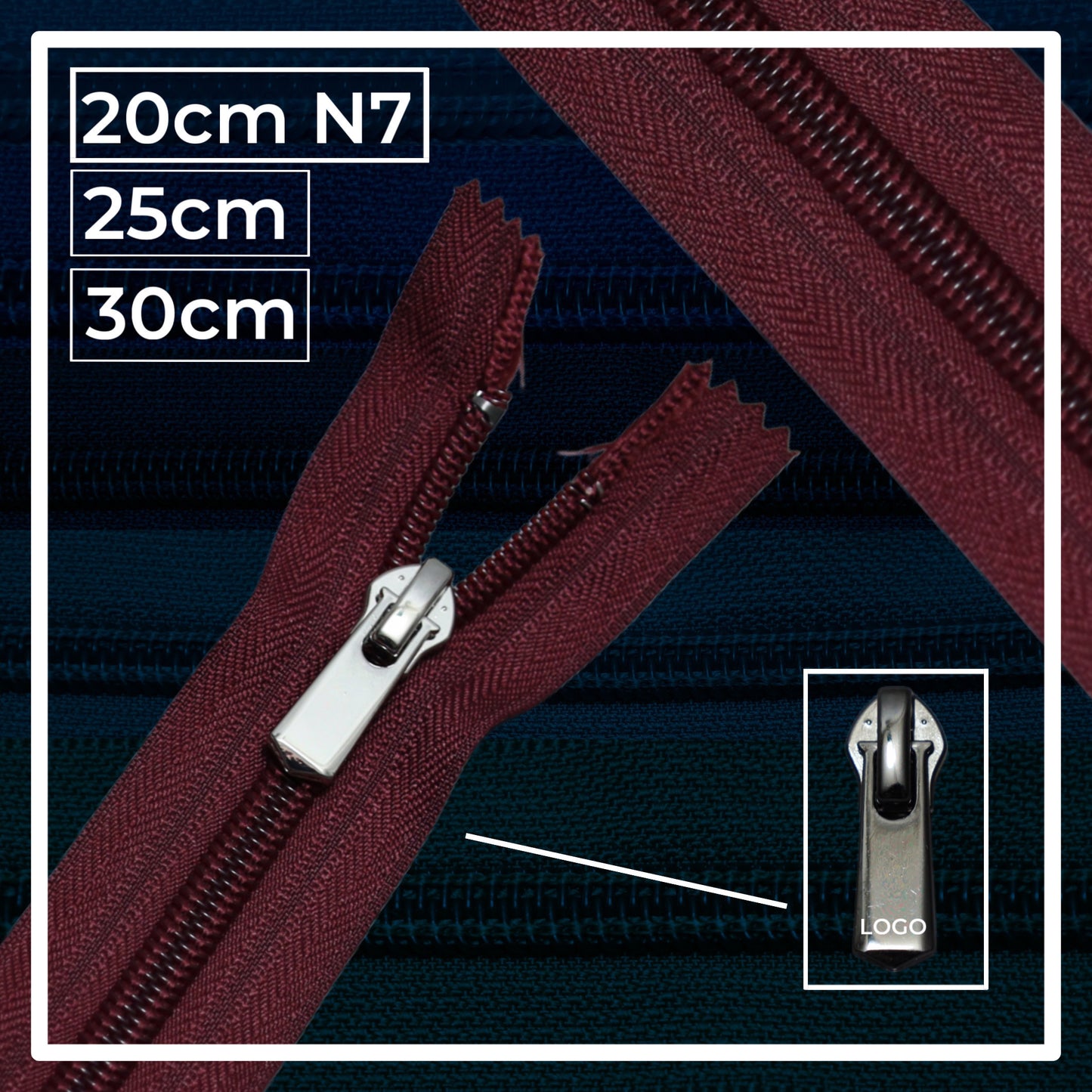 Nylon zippers N7 (N7) (closed)