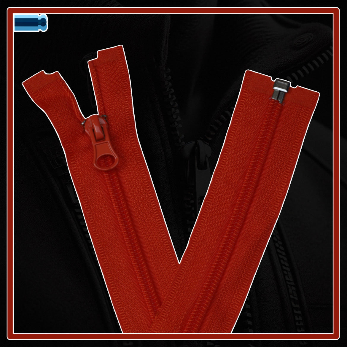 Nylon zippers for jackets and clothing (5 cm to 75 cm)