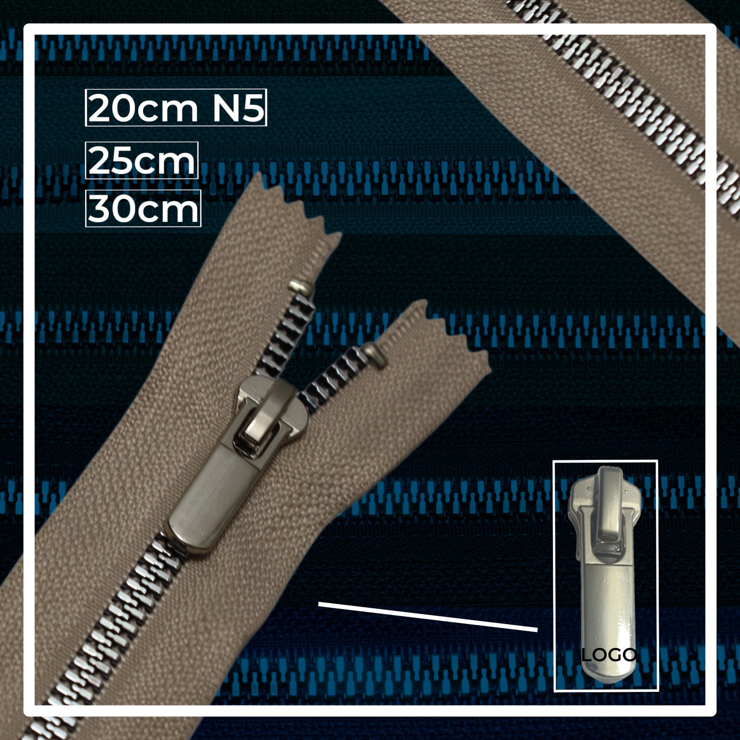 Plastic zippers N5 (N5) (closed)