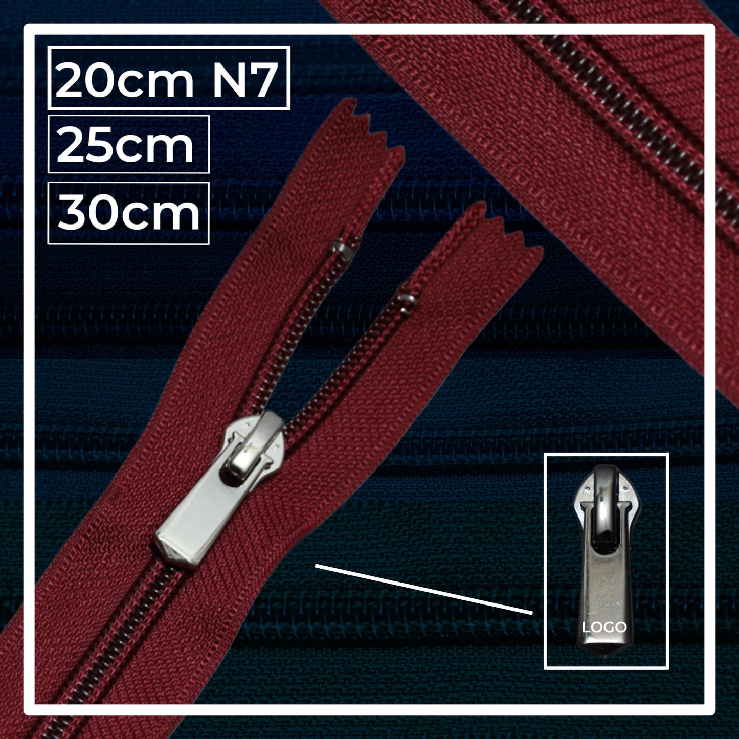 Nylon zippers N7 (N7) (closed)