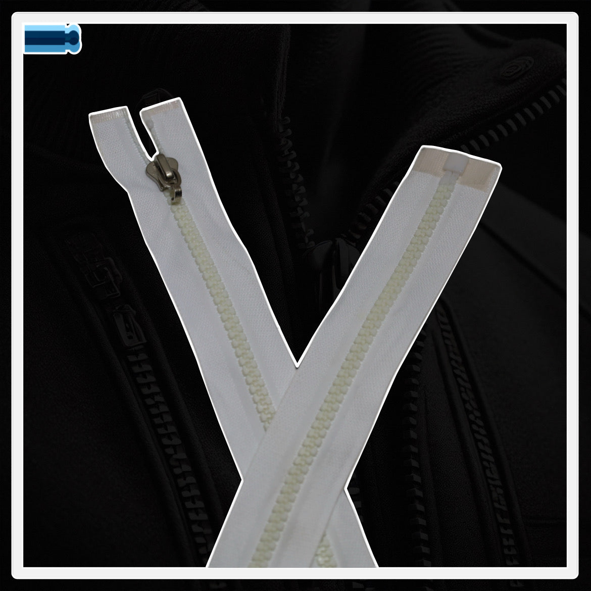 Plastic zippers for jackets and clothing (5 cm to 75 cm)