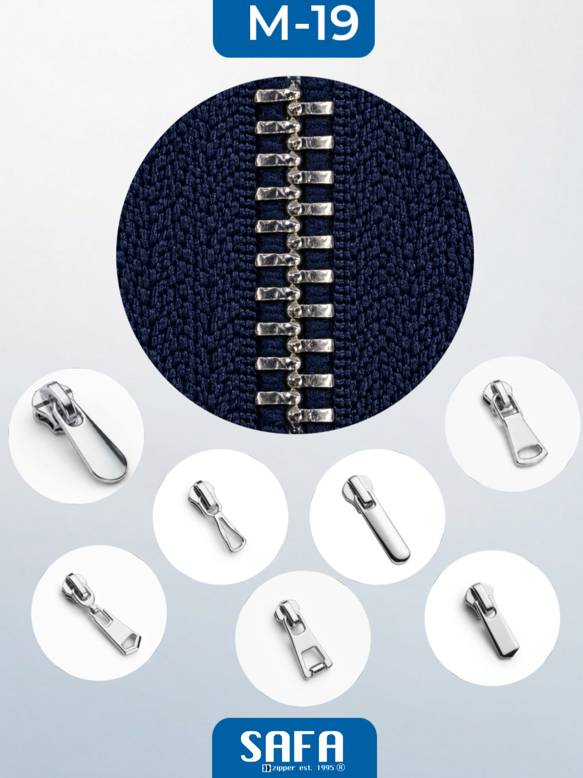 Metal zippers N5 (N5) (closed)