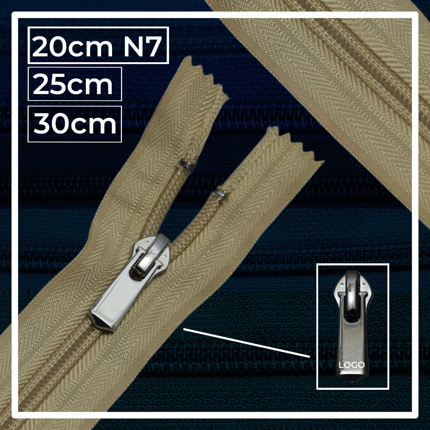 Nylon zippers N7 (N7) (closed)