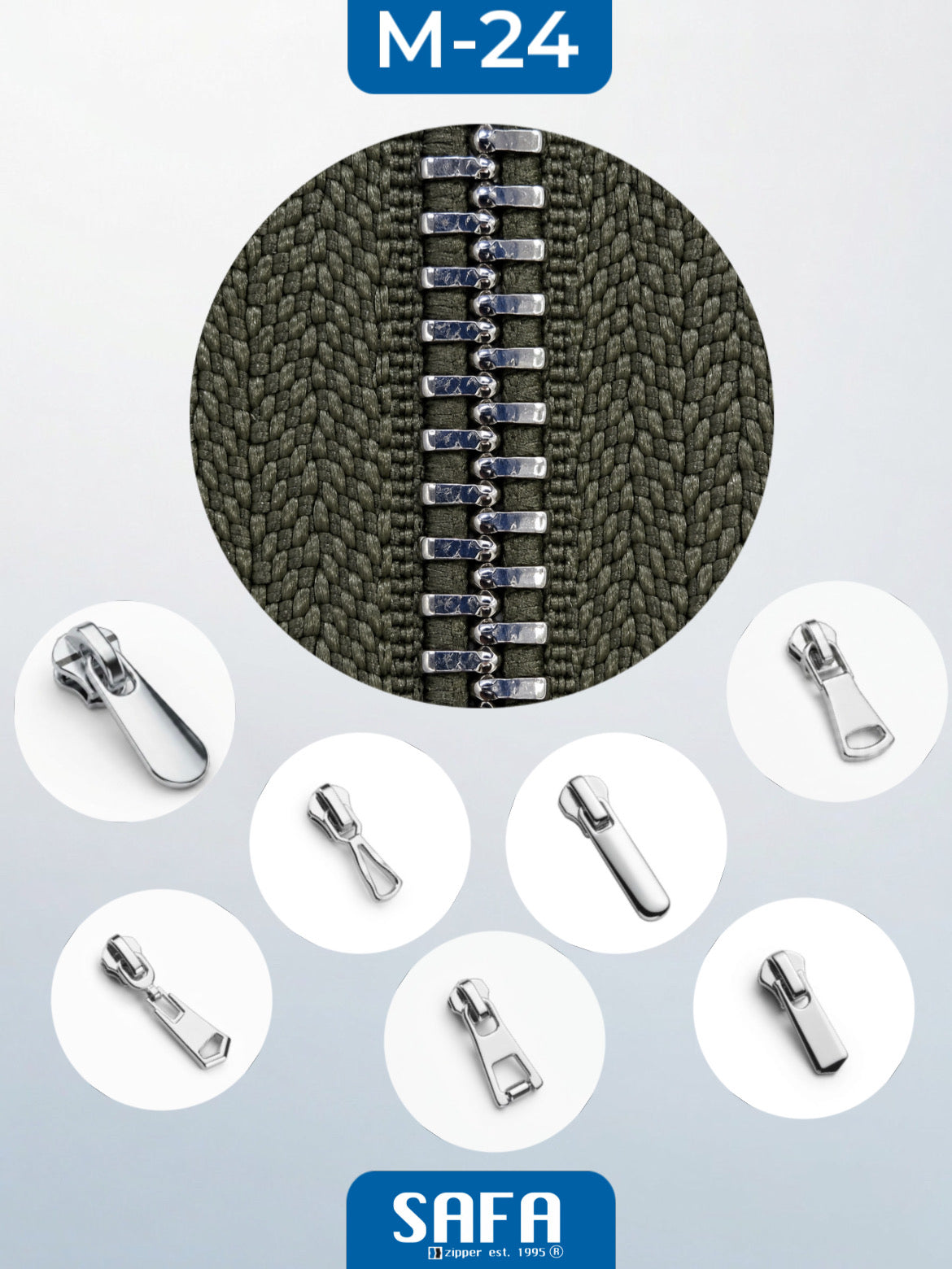 Metal zippers N5 (N5) (closed)