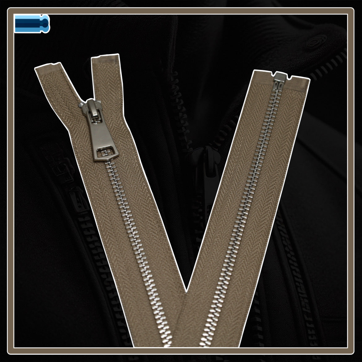 Metal zippers for jackets and clothes (from 5 cm to 75 cm)