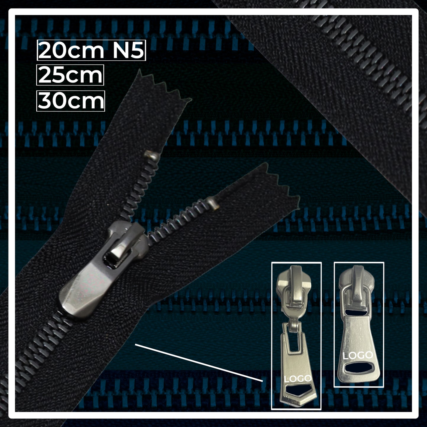 Metal zippers N5 (N5) (closed)