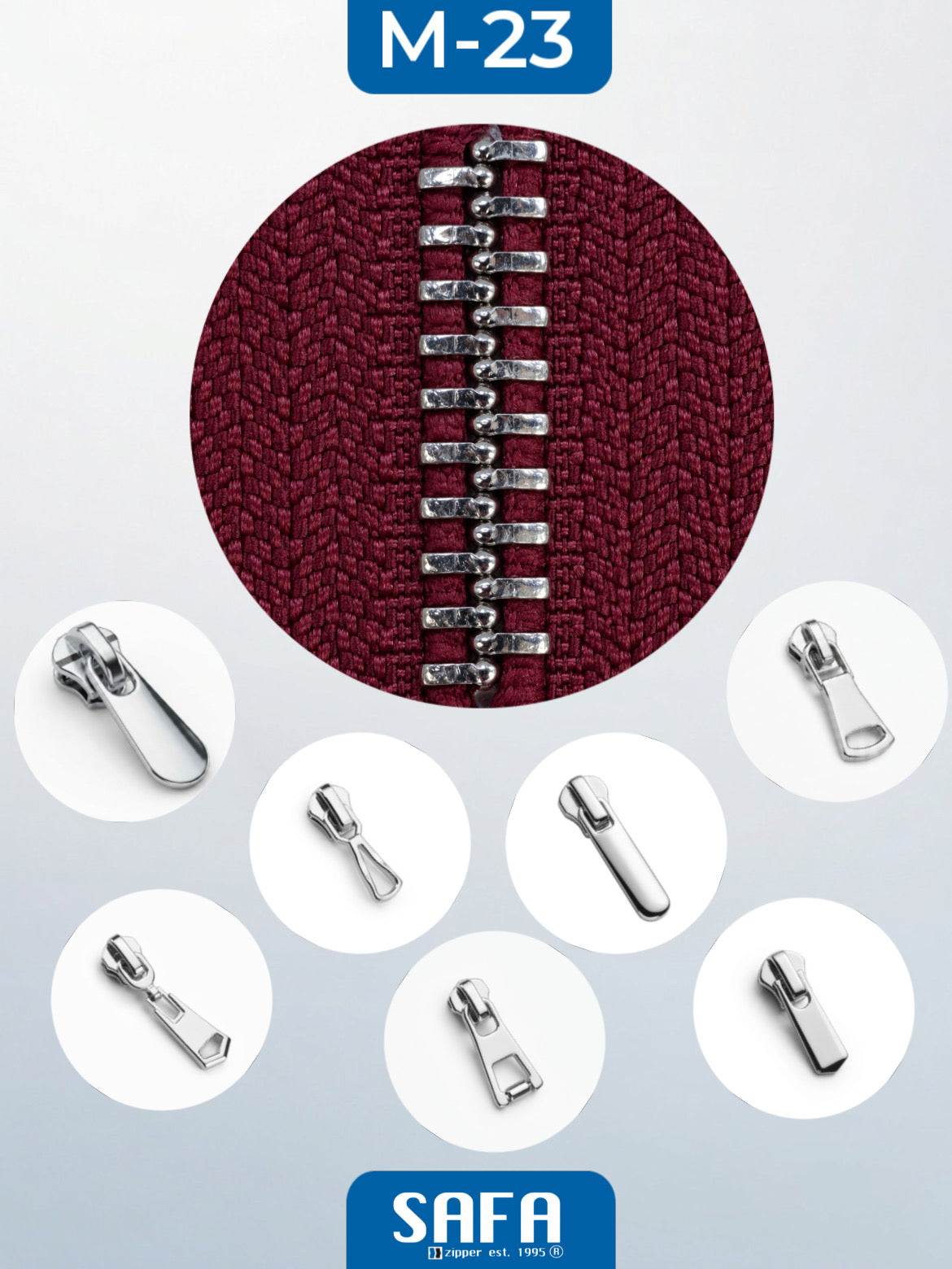 Metal zippers N5 (N5) (closed)