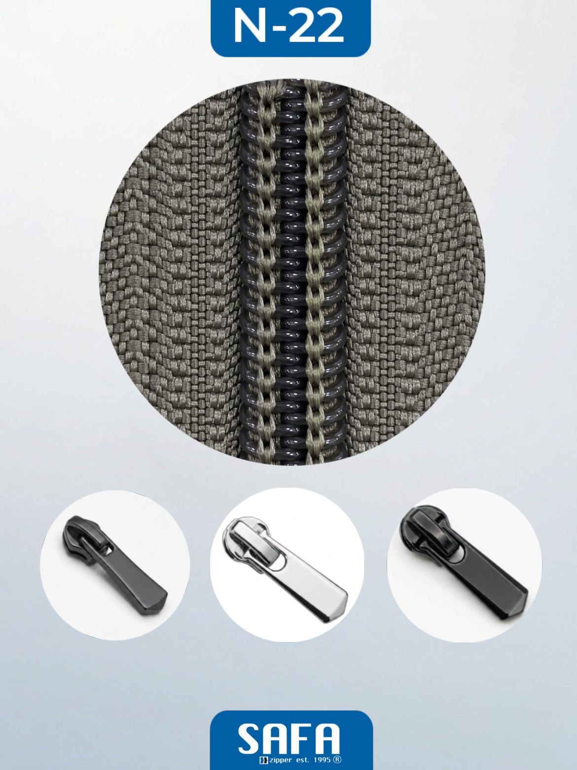 Nylon zippers N7 (N7) (closed)