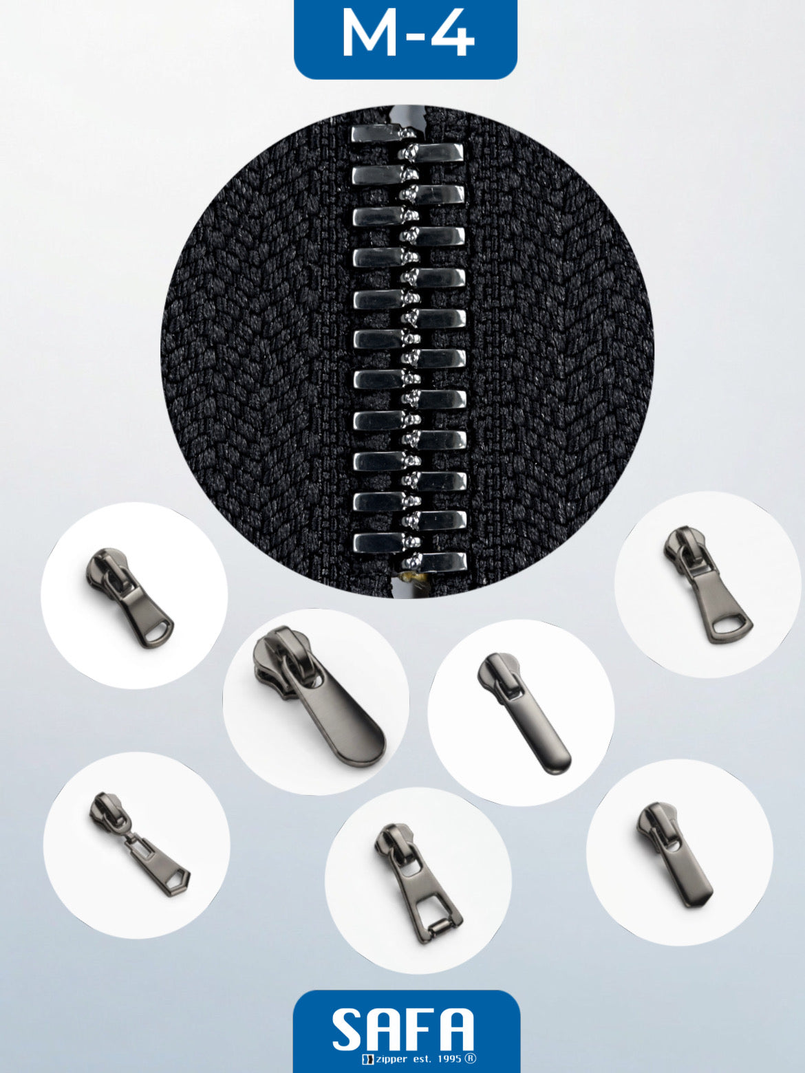 Metal zippers N5 (N5) (closed)