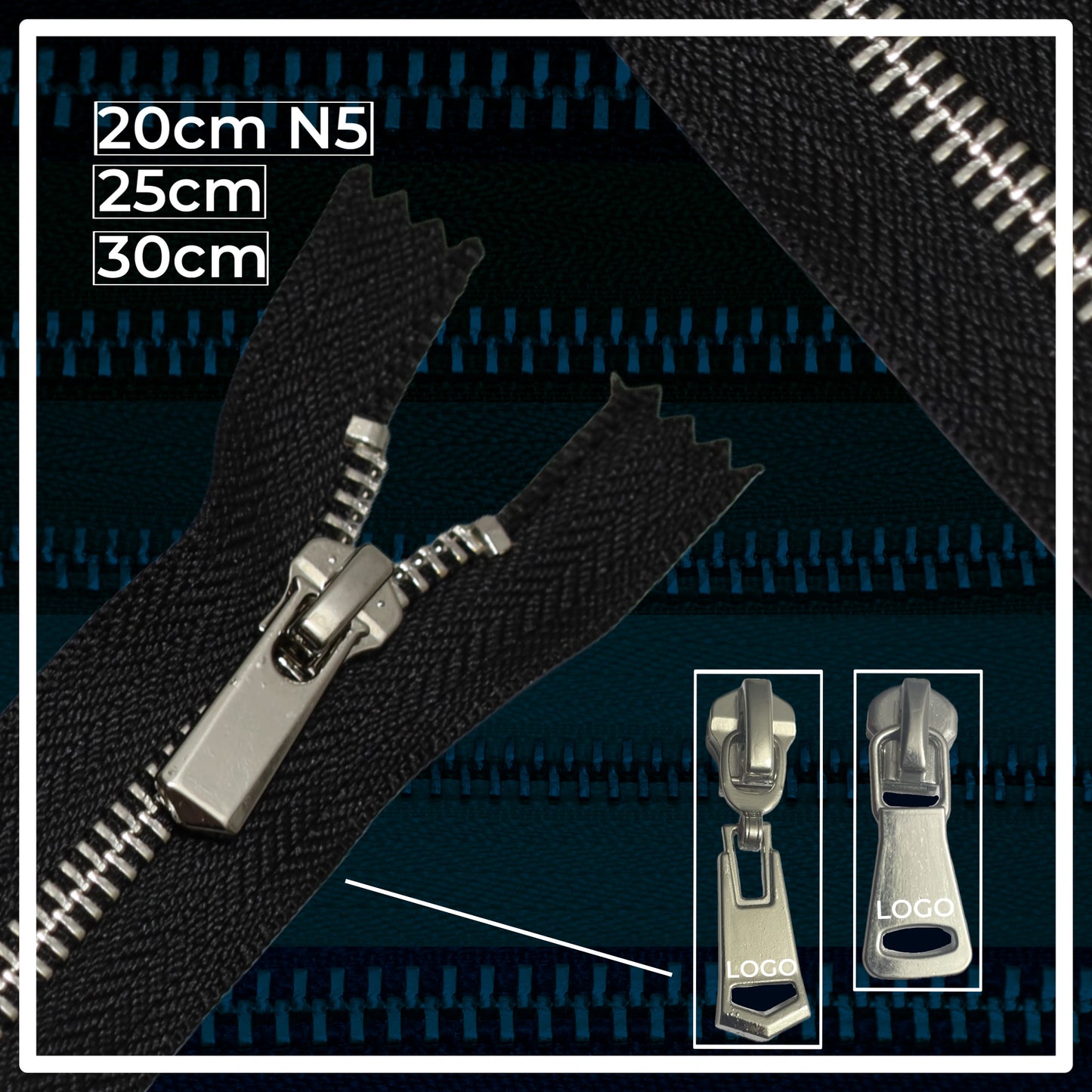 Metal zippers N5 (N5) (closed)