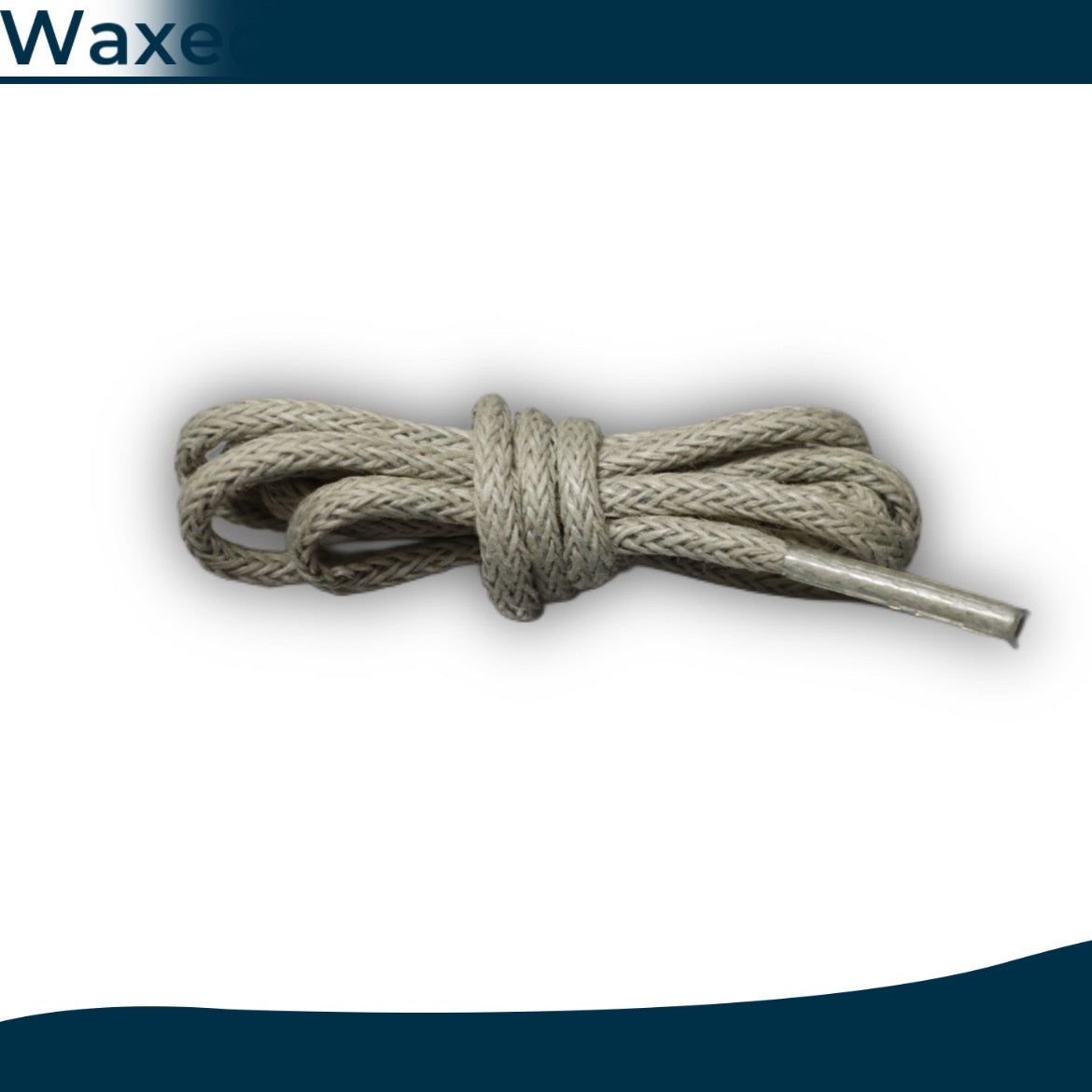 Waxed round shoelaces