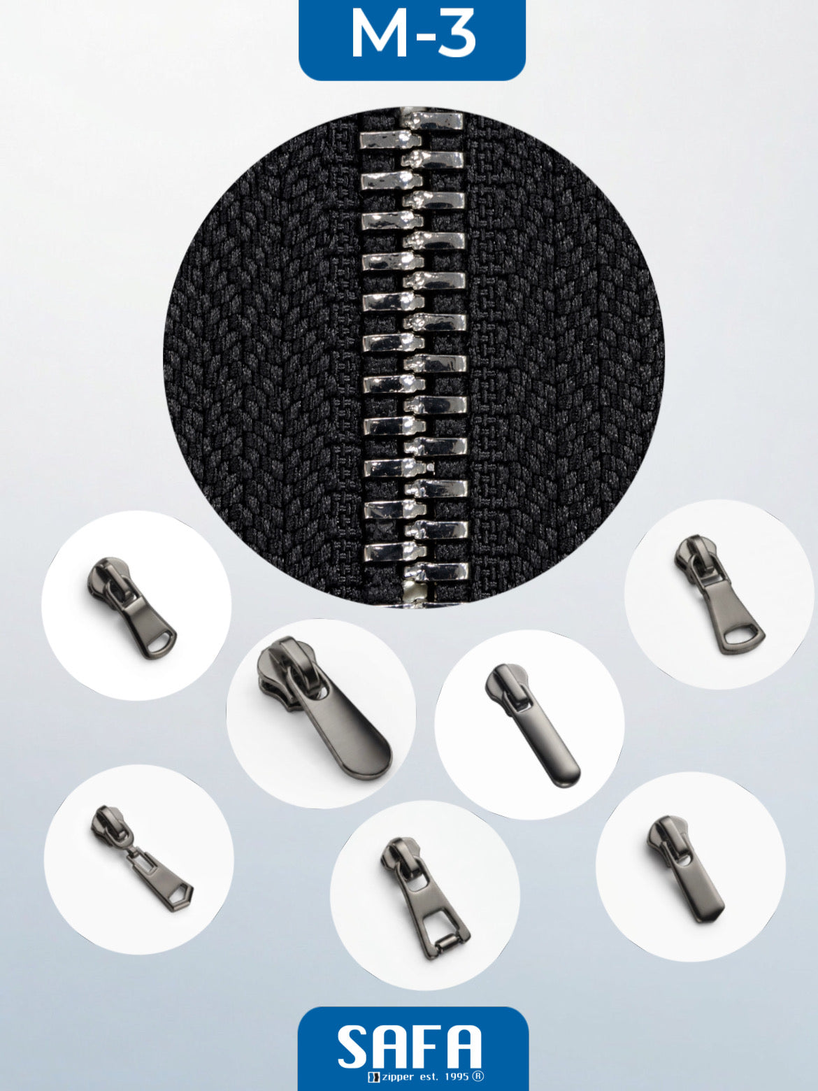 Metal zippers N5 (N5) (closed)