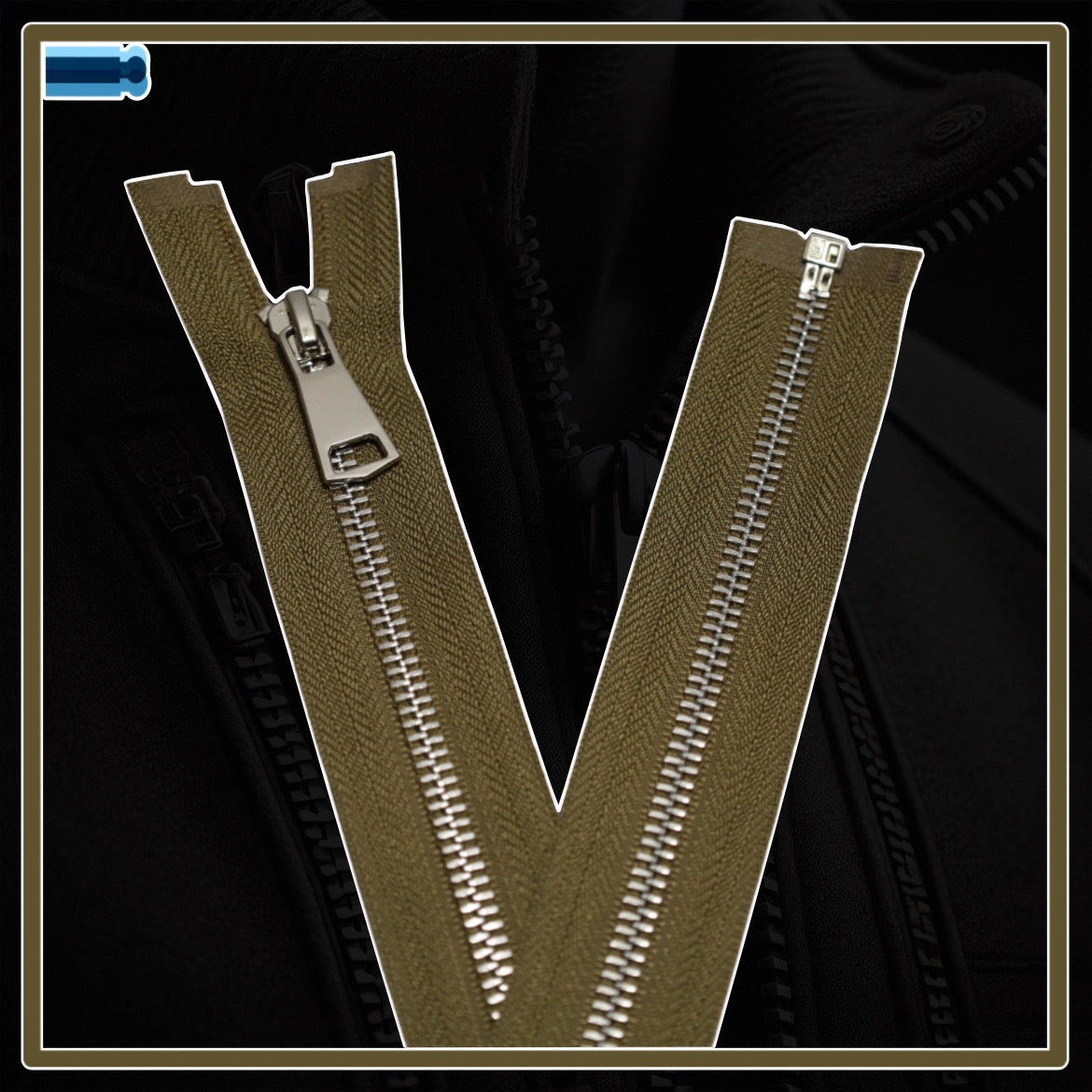 Metal zippers for jackets and clothes (from 5 cm to 75 cm)