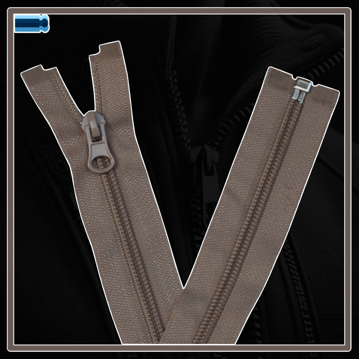 Nylon zippers for jackets and clothing (5 cm to 75 cm)