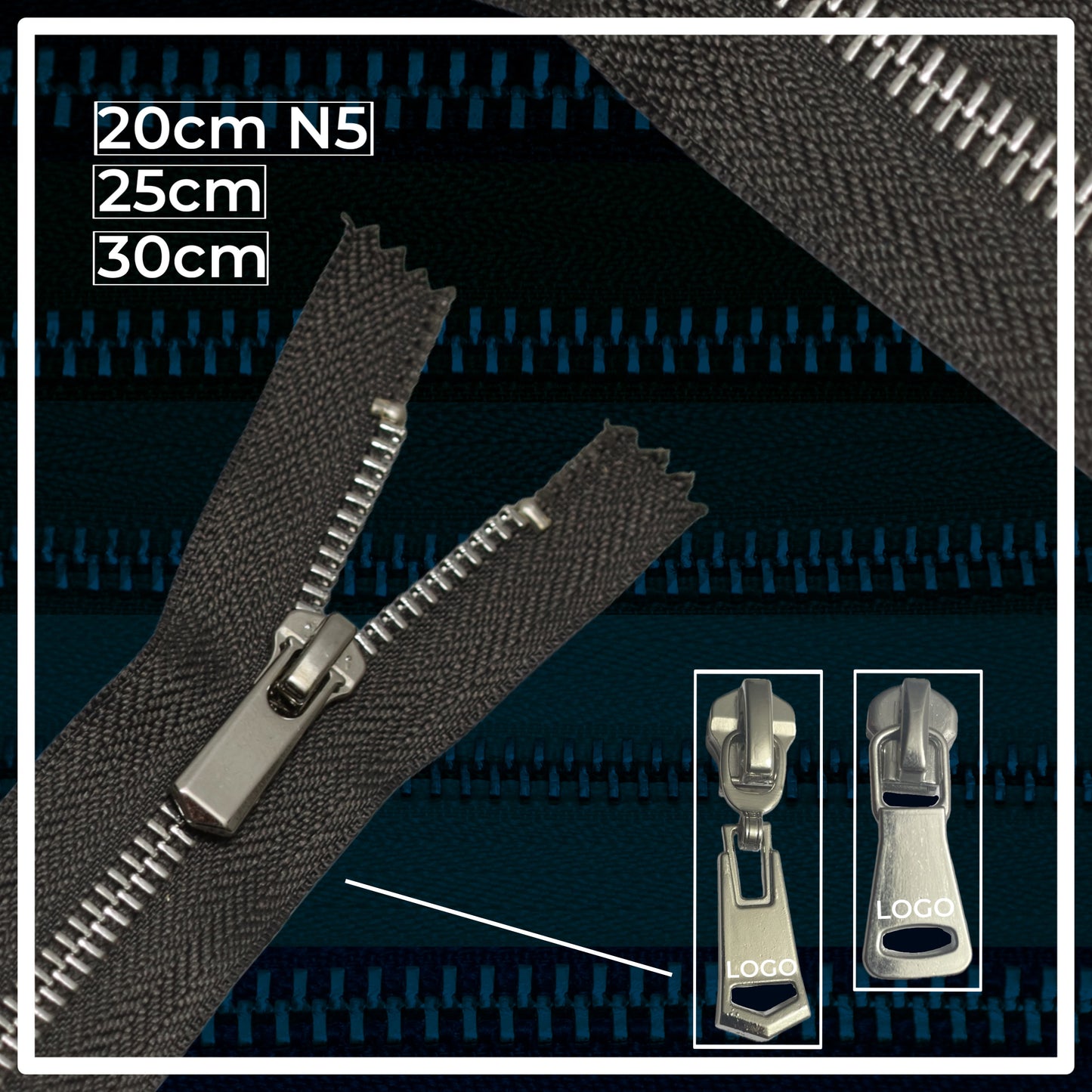 Metal zippers N5 (N5) (closed)