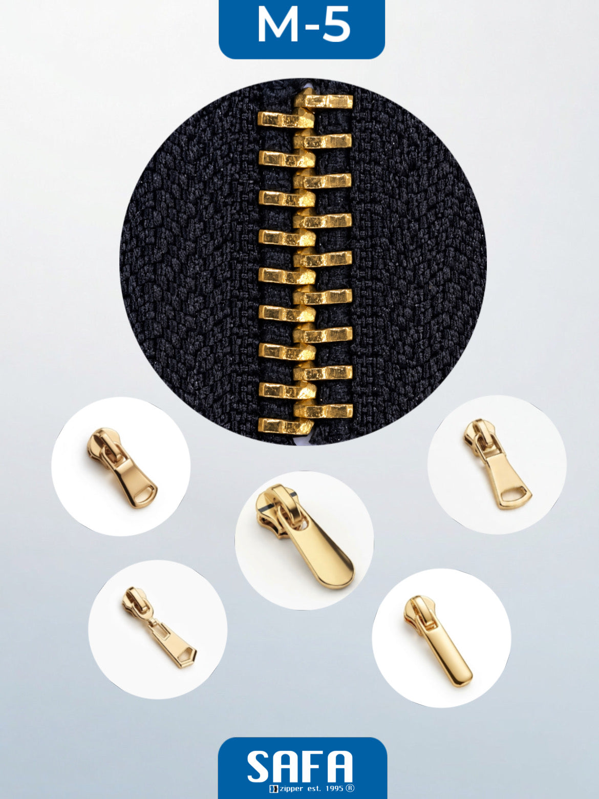 Metal zippers N5 (N5) (closed)