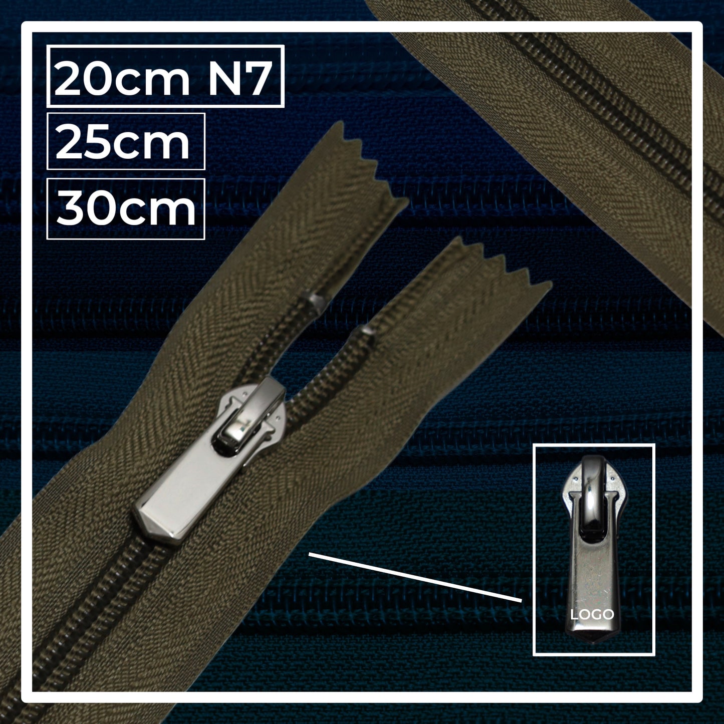 Nylon zippers N7 (N7) (closed)