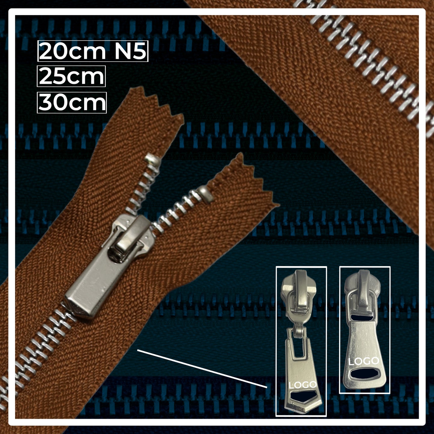 Metal zippers N5 (N5) (closed)