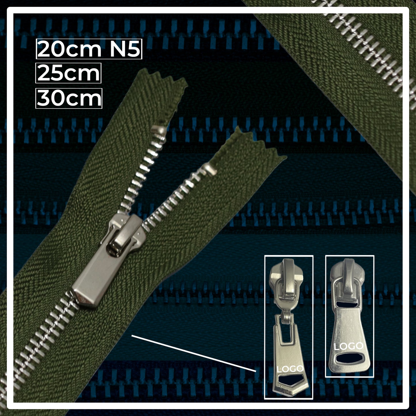 Metal zippers N5 (N5) (closed)