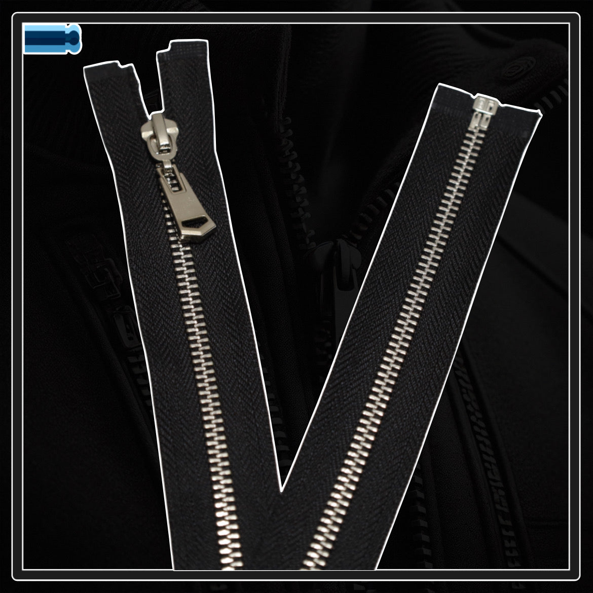 Metal zippers for jackets and clothes (from 5 cm to 75 cm)