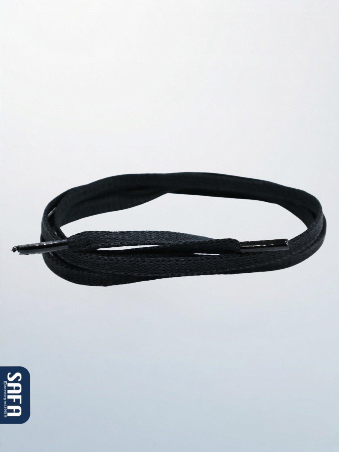 Waxed flat shoelaces