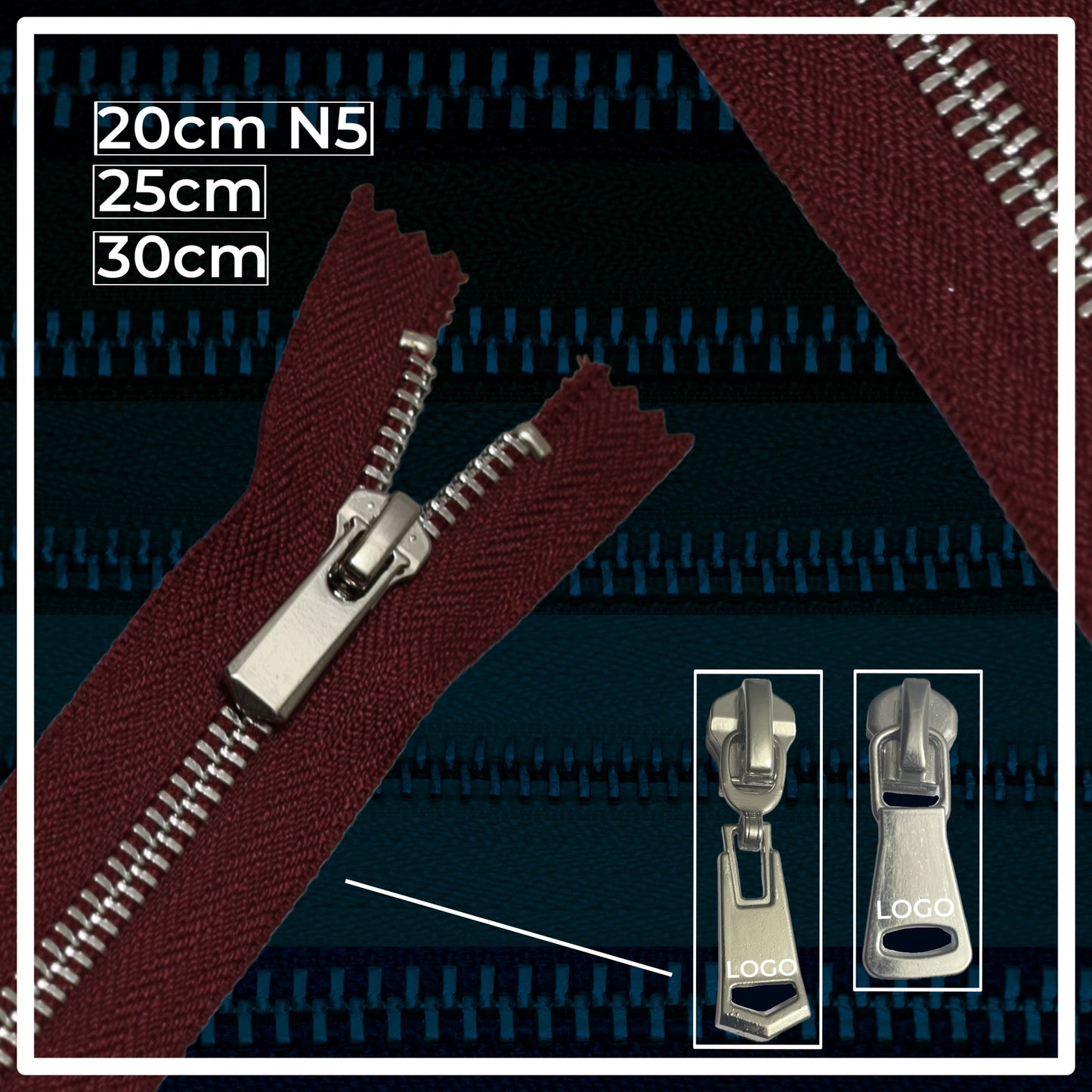 Metal zippers N5 (N5) (closed)